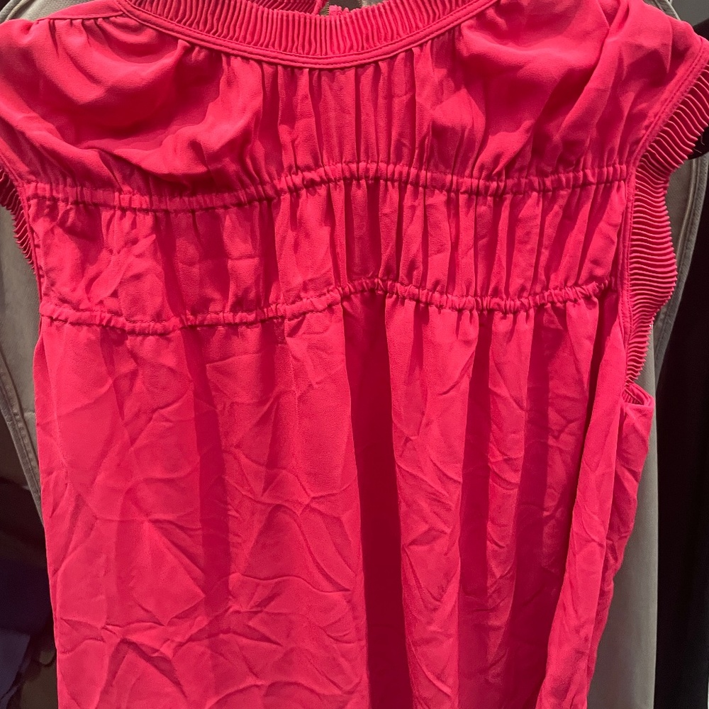 NWT- On Wednesdays, We Wear Pink! Max Studio Pink SilkSleeveless Blouse